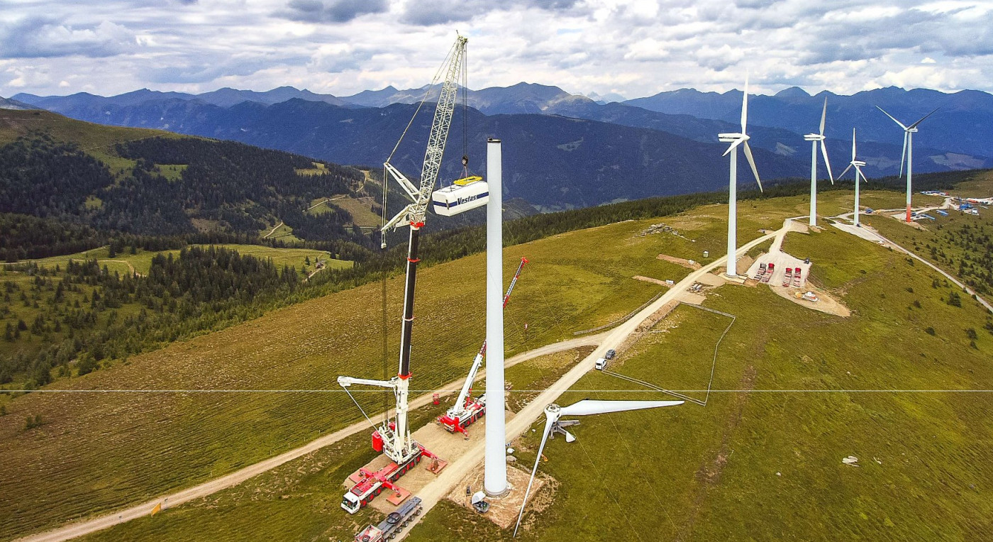 Bau eines Windparks